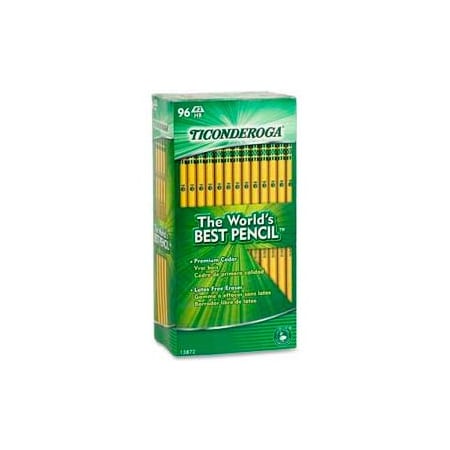 Dixon Ticonderoga Dixon Ticonderoga Woodcase HB No 2 Pencil With Latex-Free Eraser, 96/Pack 13872